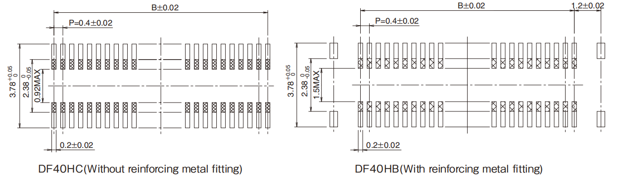 DF40HC插座_堆疊高度3.5mm-板對板和板對FPC連接器